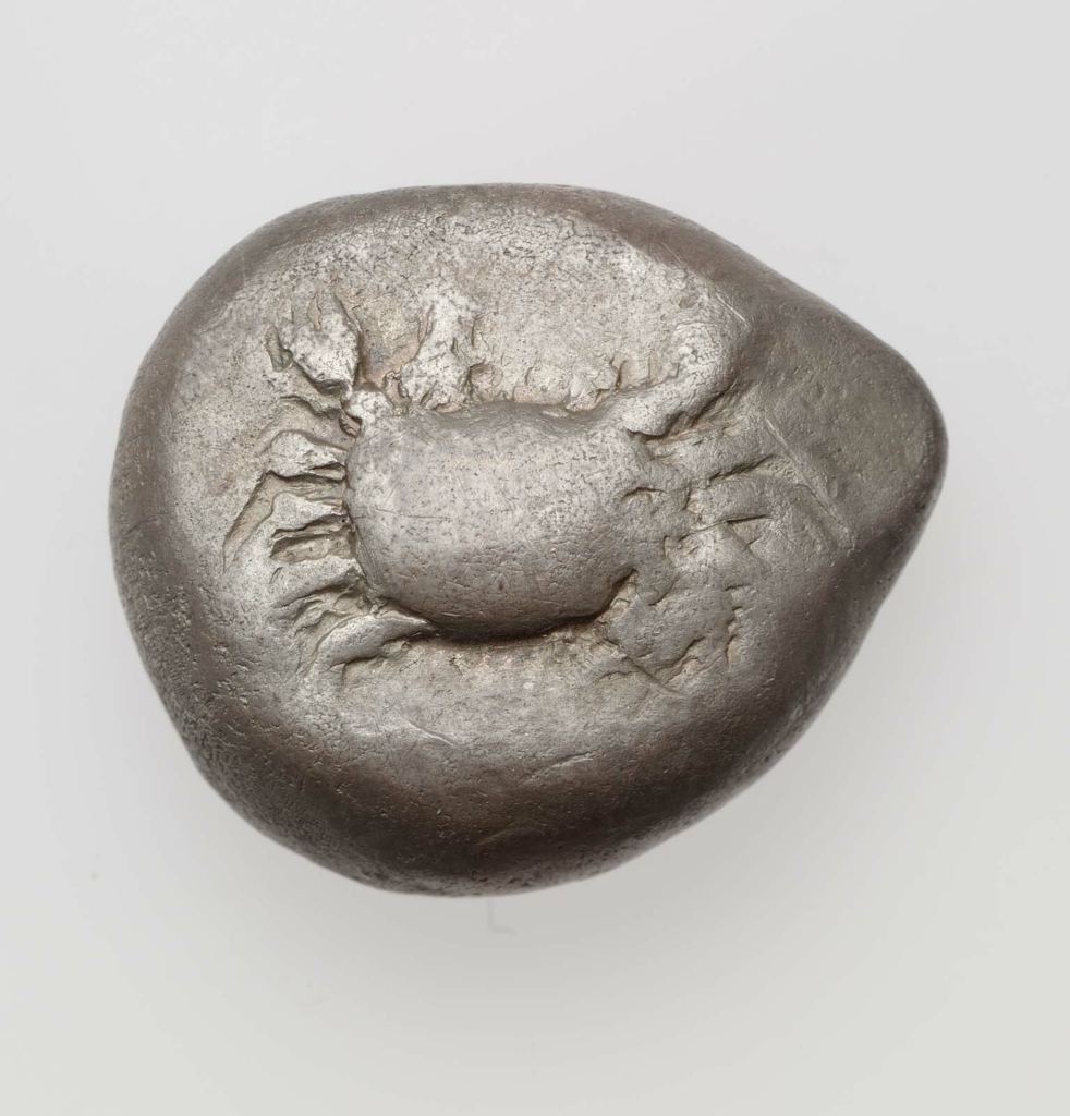 Stater of Kos with crab 600 B.C.