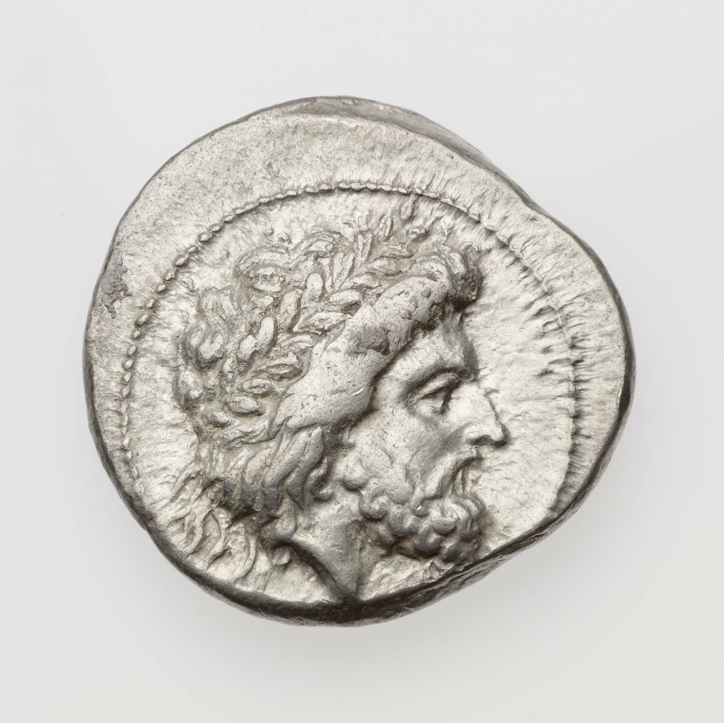 Stater of Polyrhenion with head of Zeus about 330–280 B.C.