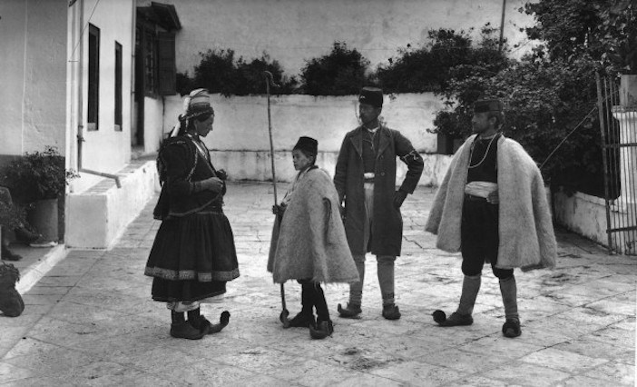 At the Rigas family house in Paramythia, 1913.