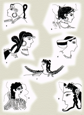 womens hair styles from frescoes